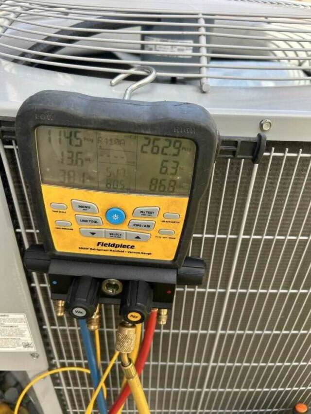 gage readings from checking freon levels